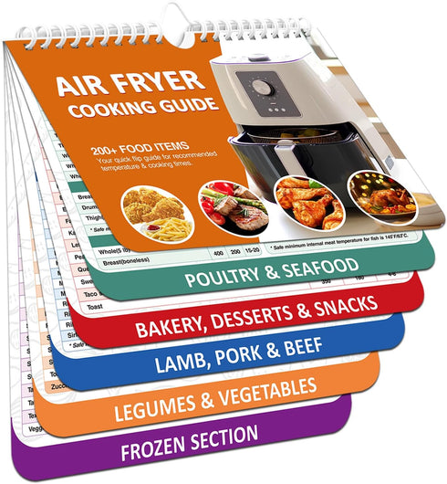 ???????? 200 ?????????? Air Fryer Cheat Sheet Magnets Cooking Guide Booklet, Air Fryer Cooking Guide, Air Fryer Magnetic Cheat Sheet Set, Air Frye...