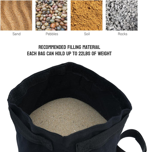 AMERICAN PHOENIX Canopy Weights Sand Bags for Pop up Canopy Tent Outdoor Gazebo Leg Canopy Weights, Set of 4...