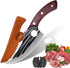 Butcher Chef Knife for Meat Cutting?High Carbon Steel Meat Cleaver Processing,Hand Forged Caveman Viking Knife with Sheath?Outdoor BBQ Camping Kni...