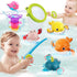Dwi Dowellin Bath Toy for Toddlers ,Bathtub Toy with Floating Mold Free Swimming Toys and Stacking Cups,Magnetic Fishing Game for Toddles and Babi...