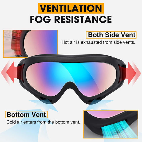 Kids Motorcycle Goggles, 2-Pack Dirt Bike Goggles for Child, ATV Off-Road Racing Goggles for Boys Girls...