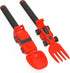 Dinneractive Utensil Set for Kids – Red Race Car Themed Fork and Spoon for Toddlers and Young Children – 2-Piece Set...