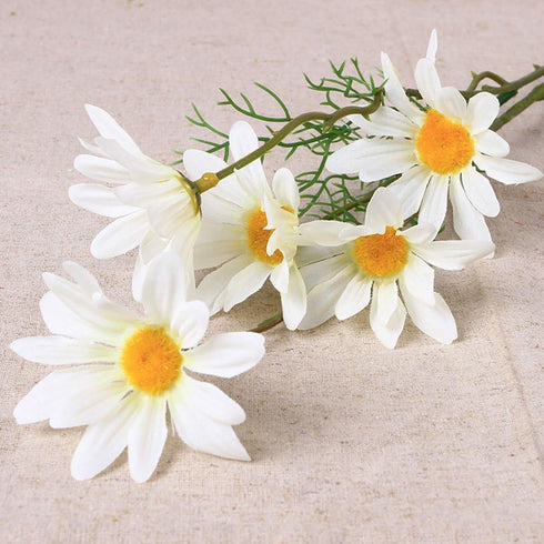 10pcs Artificial Daisy Flowers Flower Arrangements for Home Hotel Office Wedding Party Garden Craft Art Decor Each Approx 21" High No Vase White...