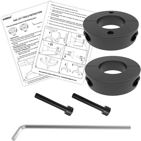 Fix Sinking Office Chair Clamps 2 Pcs Gas Lift Cylinder Piston Stoppers Replacement Parts for Heavy Duty Office Chairs Cylinder Removal Tool...