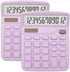2PC Purple Calculator, Basic Office Calculator, Desktop Calculator 12 Digit with Large LCD Display, Purple Office Supplies with Sensitive Button, ...