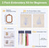 Magibeads 2 Sets Flower Patterns Embroidery Starter Kit for Beginners Hand Embroidery Kit with Embroidery Hoop Floss Fabric Instruction Cross Stit...