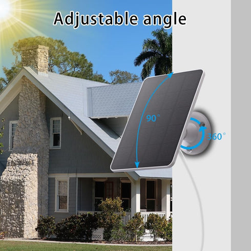 Solar Panel Compatible with WYZE Battery Cam Pro Camera, Wireless Security Camera Outdoor 4W Solar Panel with 10ft Micro USB Charging Cable Type C...