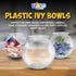 Kicko Plastic Ivy Bowls - 6 Pack of 16 Oz. Tub - Perfect for Home Decor, Centerpiece, Carnival Game Accessory, Ornament Holder, Party Supplies, Sw...