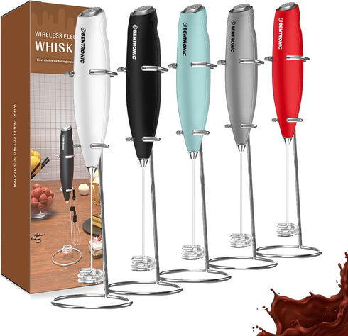 Double whisk Milk Frother Handheld electric mixer, Egg Beater, Foam Maker for Coffee, Latte, and Cappuccino, matcha whisk Drink Mixer, kitchen gad...