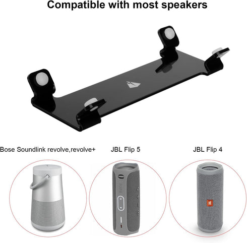 Desktop Stand for JBL Flip 4/FLip 5/Flip 6, TXEsign Acrylic Bluetooth Speaker Stand Holder Desk Display Stand Table Stand Holder for Cylindrical S...