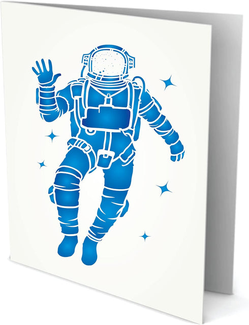 Astronaut Stencil, 8.5 x 12 inch (L) - Spaceman Spacewoman Rocketeer Stencils for Painting Template...