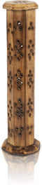 Wooden Incense Stick & Cone Burner Holder Tower Large Organic Eco Friendly Ash Catcher Agarbatti Holder Rustic Style Hand Carved for Meditation Yo...