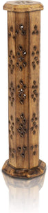 Wooden Incense Stick & Cone Burner Holder Tower Large Organic Eco Friendly Ash Catcher Agarbatti Holder Rustic Style Hand Carved for Meditation Yo...