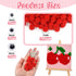 TOAOB 500pcs Pom Poms 1cm Craft Pom Poms Red Fuzzy Pompoms Balls Arts and Crafts Supplies with Googly Wiggle Eyes for DIY Crafts Projects Home Dec...