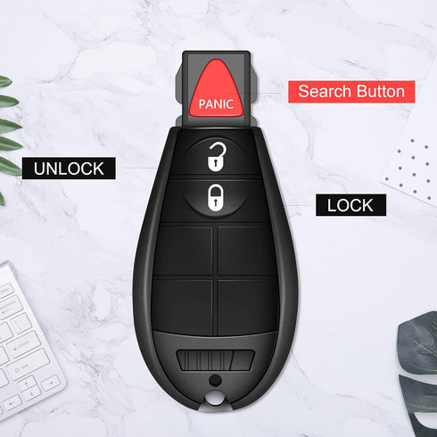 VOFONO Key Fob Fit for 08-12 Dodge Ram 08-20 Dodge Caravan 08-13 Dodge Durango/Charger 08-14 Dodge Challenger 09-12 Dodge Journey 08-18 Chrysler T...