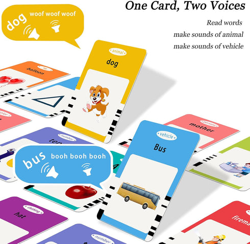 Toddler Learning Toys for 2 3 4 5 Year Old Girls, Autism Sensory Toys for Autistic Children, Speech Therapy Toys, 112 Cards - 224 Sight Words Talk...