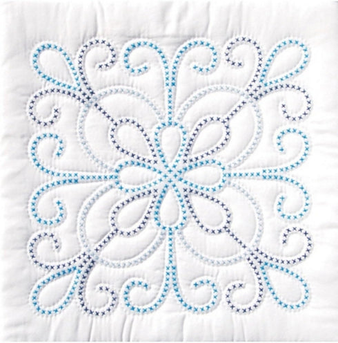Jack Dempsey Needle Art 732103 XX Design 6-Quilt Block, 18-Inch by 18-Inch, White...