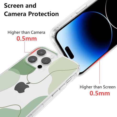 DEFBSC Compatible with iPhone 13 Pro Max Case, Soft Shaped Art Design with Built-in Bumper Protective Phone Case, Cute Slim TPU Cover Designed for...