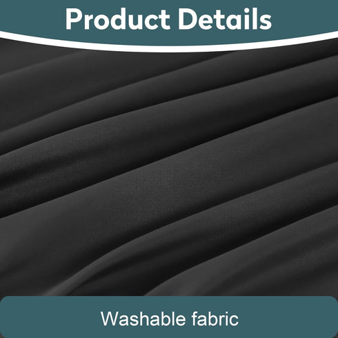 Toodou Soft Brushed Microfiber Black Full Size Flat Sheets-Comfortable and Durable Flat Sheet is Made of Premium Fabric Which Have Great Breathabi...