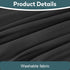 Toodou Soft Brushed Microfiber Black Full Size Flat Sheets-Comfortable and Durable Flat Sheet is Made of Premium Fabric Which Have Great Breathabi...