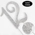 12 Years Birthday Cake Topper - New Best Crystal Rhinestone 12th Wedding Anniversary Or 12 Years Old Cake Topper Party Decoration Silver...