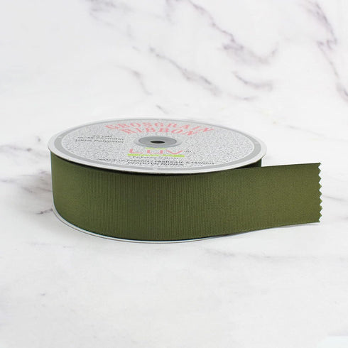 Creative Ideas Solid Grosgrain Ribbon, 1-1/2-Inch by 50-Yard, Moss Green...