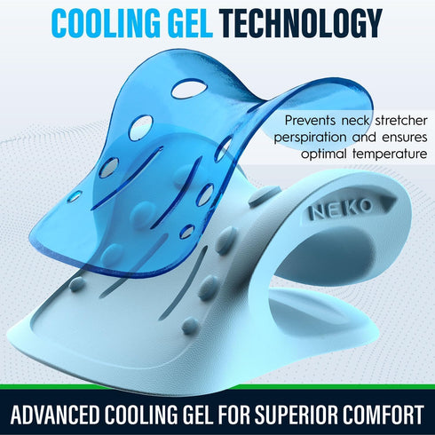 NEKO Neck Stretcher, Neck Traction device, Cooling Gel, Cervical Traction Device for Neck Pain Relief, Neck Support for Neck Pain, Neck Pillows fo...