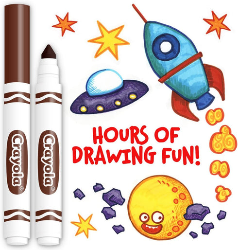 Crayola Broad Line Markers, Brown, 12 Count Bulk Markers...
