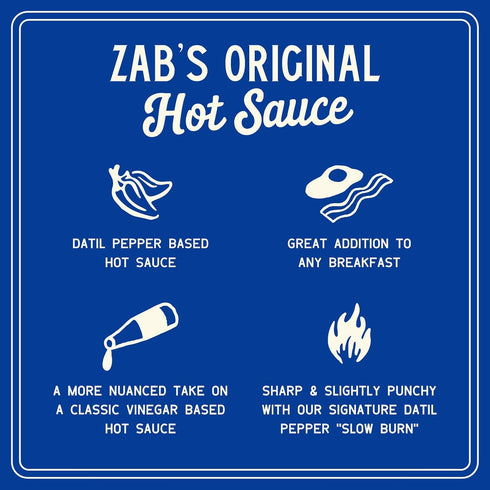 Hot Sauce by Zab's Zesty Original Style (1 Pack, 12 Fl. Oz) | Signature Slow Burn from Rare Datil Peppers | Plant Based and Keto Friendly...