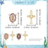 60Pieces Rosary Kits Catholic Cross and Center Medal Charm Metal Enamel Rhinestone Virgen De Guadalupe Pendant Chandelier Link for DIY Jewelry Mak...