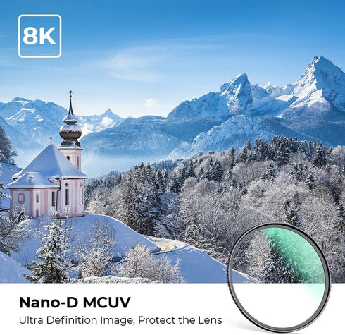 K&F Concept 46mm MC UV Protection Lens Filter Ultra-Slim 24-Layer Multi-Coated Waterproof UV Filter for Camera Lens (D Series)...