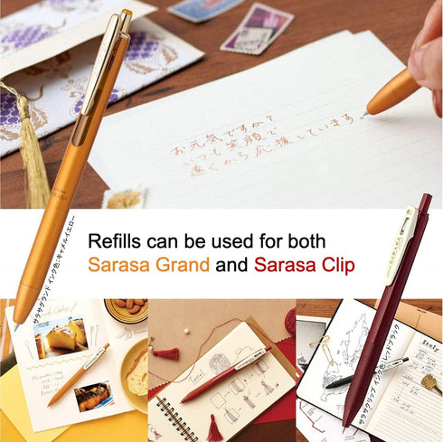 Zebra SARASA 0.5mm Black Ink 10 Refills (RJF5-BK), High Speed Dry Ink Technology with Original Sticky Notes...