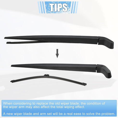 ACROPIX Rear Windshield Wiper Blade Arm Replacement Set OEM Quality Fit for Volvo XC60 2009-2011 - Pack of 2...