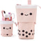 ANGOOBABY Standing Pencil Case Cute Telescopic Pen Holder Kawaii Stationery Pouch Makeup Cosmetics Bag for School Students Office Women Teens Girl...
