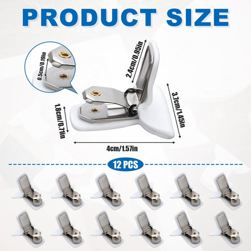 12pcs Duvet Clips for Comforter Inside, Strong Hold Blanket Quilt Fasteners Foam Metal Padded Duvet Cover Clips Prevent Shifting Bedding Accessori...