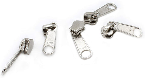 Zipper Repair Kit Solution Metal YKK Assorted Aluminum Slider Easy Container Storage Sets of #3, #4.5, #5, and #10 Include #3, #4.5, #5 and #10 To...