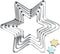 Six-pointed Stars Cookie Cutter Sandwich Cutters for Lunchbox Fruit Cutters Vegetable Cutters for Baking DIY X‘mas Birthday Party Decor, Pack of 5...