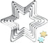 Six-pointed Stars Cookie Cutter Sandwich Cutters for Lunchbox Fruit Cutters Vegetable Cutters for Baking DIY X‘mas Birthday Party Decor, Pack of 5...