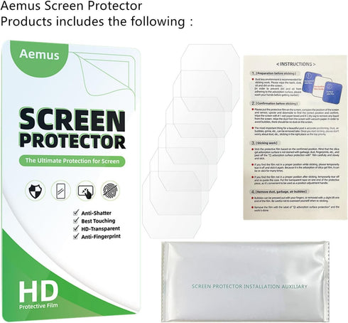 Screen Protector Compatible for FreeDvigor Smart Watch 2.02" (6 Pack) Full Coverage HD PET Film, For H22 Smart Watch...
