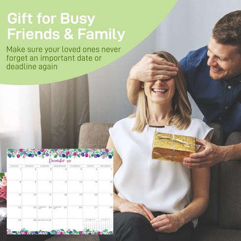 S&O Fruity Magnetic Fridge Calendar from January 2024-June 2025 - Tear-Off Refrigerator Calendar to Track Events & Appointments - 18 Month Magneti...