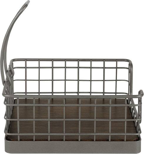 Spectrum Madison Weighted Napkin Holder (Industrial Gray) - Dispenser & Décor for Kitchen, Dining Room, Outdoor, & Bar Tabletop Storage...