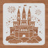 BENECREAT Castle Plastic Painting Stencil, 12x12 Star Firework Pattern Craft Template DIY Art Craft Stencil for Scrabooking Card Wood Paper Wall D...