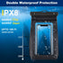 2Pcs Floating Waterproof Phone Pouch Large, IPX8 Waterproof Phone Bag Case for iPhone 15 14 Plus 13 Pro Max 12 11 8 Plus Samsung Up to 7.2'', Wate...