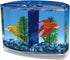 Penn-Plax Twin Betta Bow-Front Kit for Aquarium Blue, Green, Tank is 7.5" Across The Front, 6" Across The Back...