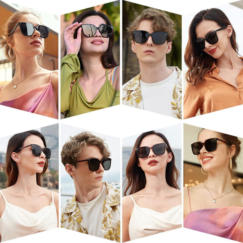 Dollger Retro Oversized Square Sunglasses for Women Trendy Classic Style Sun Glasses UV400 Protection...