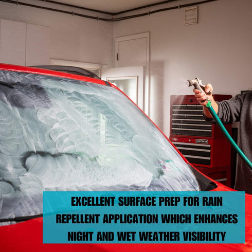 Invisible Glass 91411 Glass Stripper Hard Water Spot Remover Kit - Removes Coatings, Water Stains, Waxes, Oils, and More - Glass Polish Car Window...