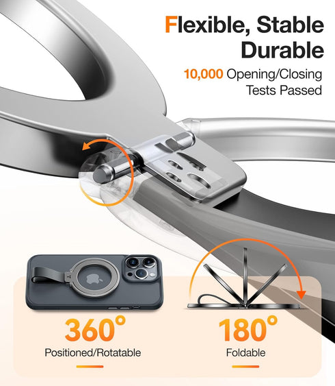 TORRAS 2024 Upgrade Magnetic Phone Grip Holder Kickstand, Compatible with PopSockets MagSafe Ring Removable, for iPhone 15,14, 13, 12 11 Pro/Max/P...