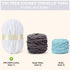 Chenille Chunky Yarn Super Bulky Soft Thick Fluffy Jumbo Giant Washable Polyester Big Yarn DIY for Arm Knit Blanket Cushion Bed Sofa Home Decor,Wh...