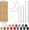 Ftyiwu Waxed Thread, Upholstery Needle and Thread 32 Yards with 7PCS Hand Sewing Needles for Home Upholstery Carpet Canvas Repair Leather Sewing (...
