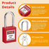 MroMax Lockout Tagout Lock, Safety Padlock Keyed Alike,Loto Security Padlock Steel Shackle Black Padlock for Lock Out Tag Out 3Pcs...